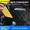 For VOLKSWAGEN VW New Jetta VW For Volkswagen New Car Backseat Luxury Leather Storage Bags Hanging Organizer Box Car Accessorie