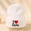 Children'S Hat Autumn And Winter Warm Letter Embroidery Couple Pullover Wool Hat