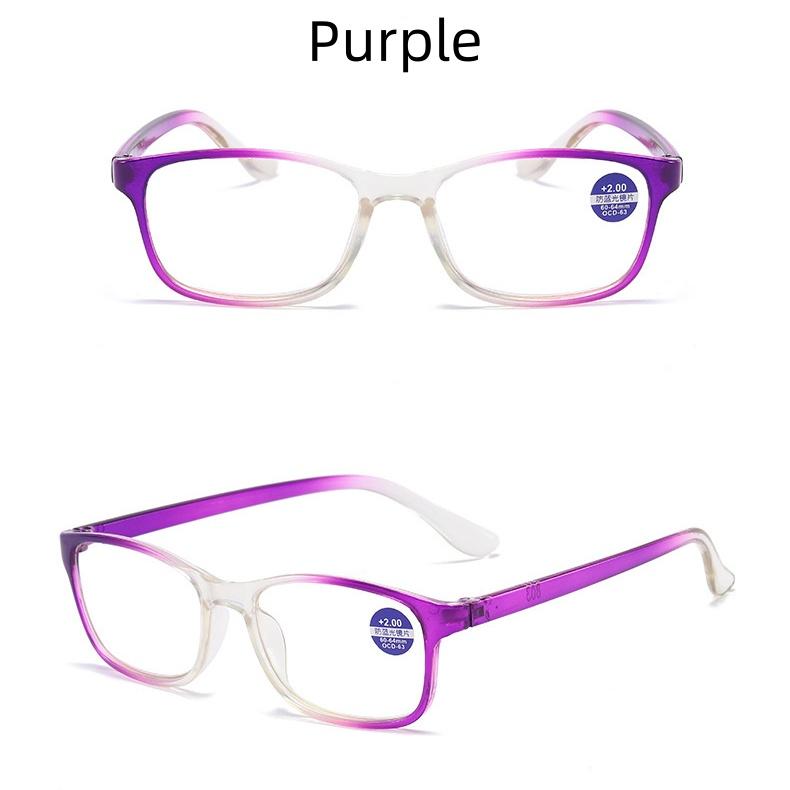 IN Trend Purple Gradient Reading Glasses For Women Presbyopia Eyeglasses Men Anti-Blue Light HyperopiaOptical Eyewear Diopters +1.0 +4.0