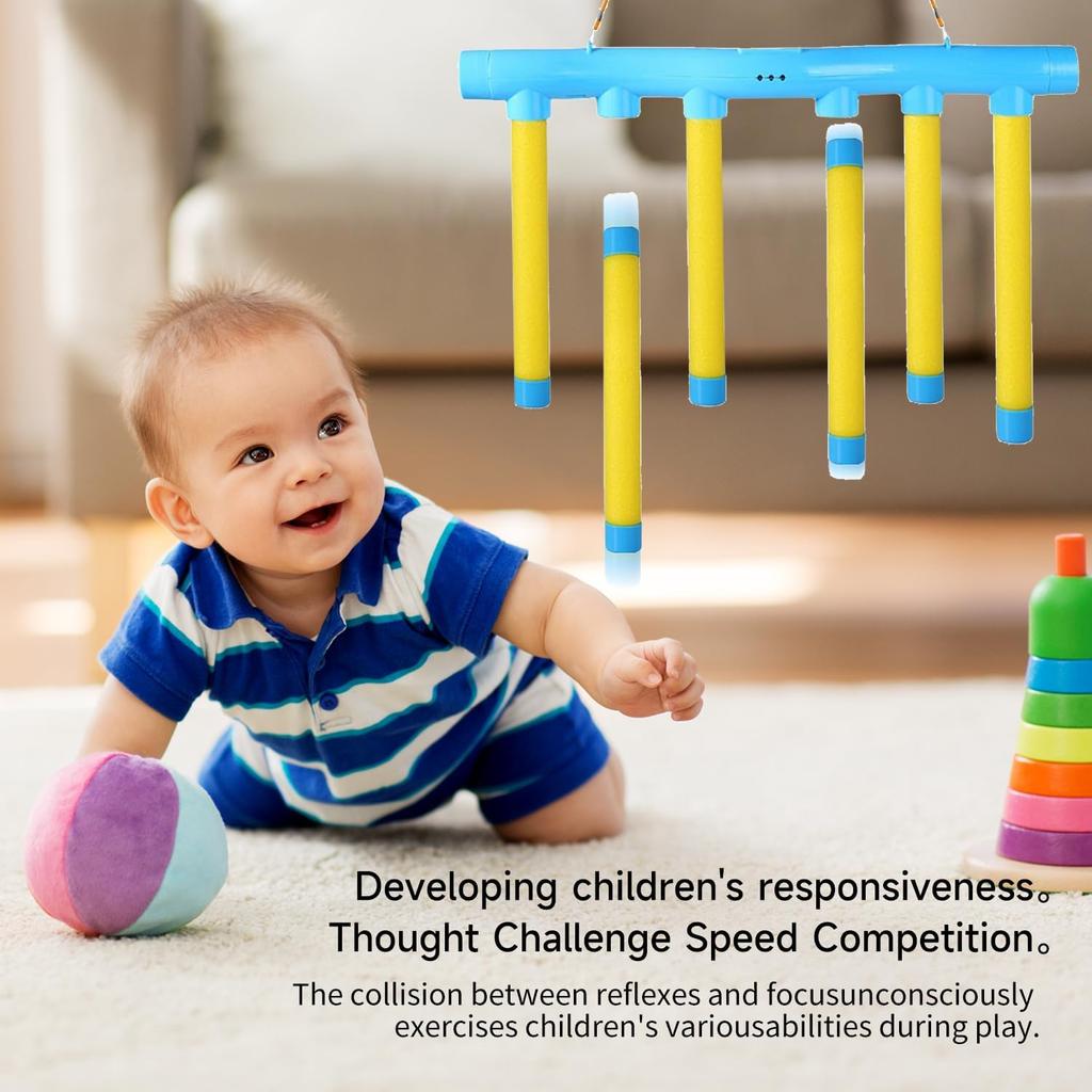 Fangstäbe Spiel, Fange den Stab Spiel Trainingsspielzeug, Lass es fallen, fange es, gewinne es Reaktionsspiel, Hand-Auge-Koordination Fallende Stäbe Fangspiel Geschenk