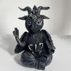 Garden Witch Cat Sculpture Gothic Kitten Decoration Halloween Magic Cat Statue Resin Craft Ornament Home Outdoor Courtyard Decor
