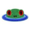 Patchion Little Red-Eyed Frog In the Pond - Magnetic Backing - Embroidered Patch/Badge/Emblem