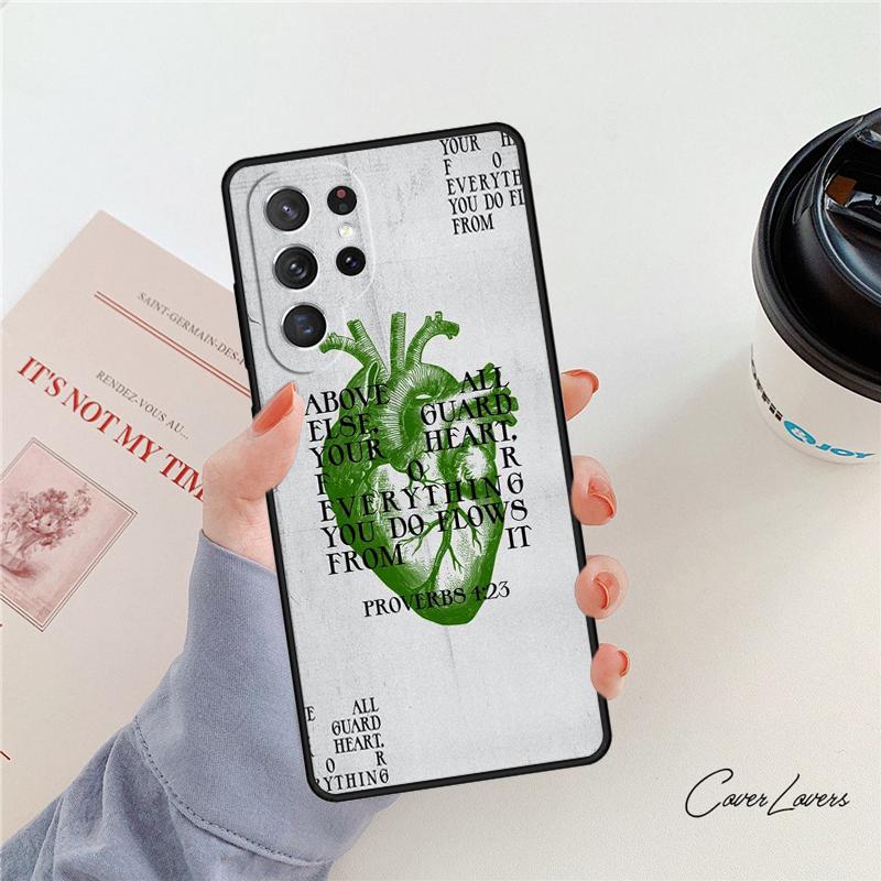 Bible Verse Phone Case For Samsung Galaxy S24 S25 S23 S22 Ultra Note 10 20 Plus S20 S21 FE Cover