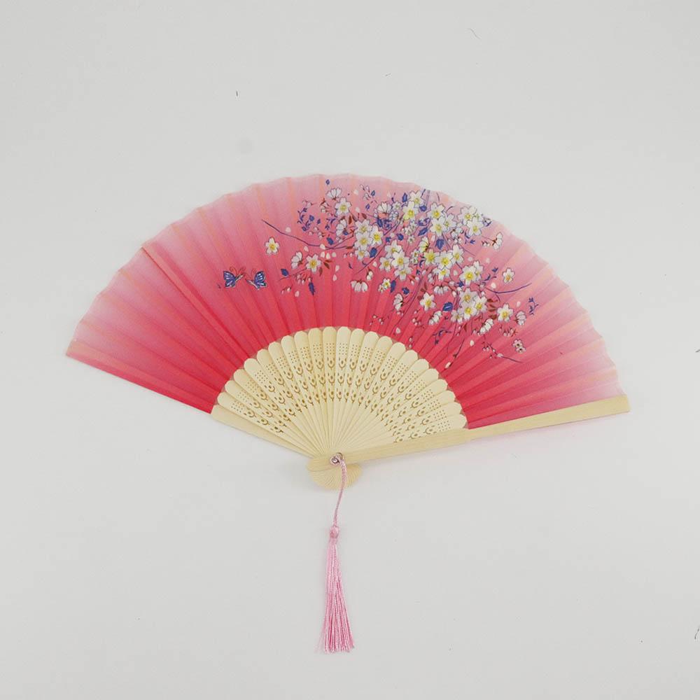 Seiden-Handfächer Chinesischer Stil Japanischer Bambus Faltfächer Foto-Requisite Werkzeug Tanz-Handfächer Seiden-Handfächer Handgehaltener Blumenfächer