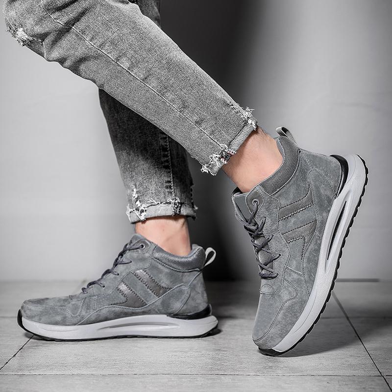 38-45 Cizme din piele pentru bărbați Pantofi retro respirabili pentru bărbați Pantofi ocazionali de dimensiuni mari Botine ușoare