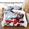 3Pcs Kill La Kill Anime Bedding Set 3D Print Ryuko Matoi Duvet Cover Pillowcases For Teens Fans Room Decor Gift  Bed Linen