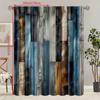 2pcs- Imitation Real Wood Floor Polyester Curtains, Pole Bag Curtains 42*84, Bedroom, Living Room, Home Room Decoration