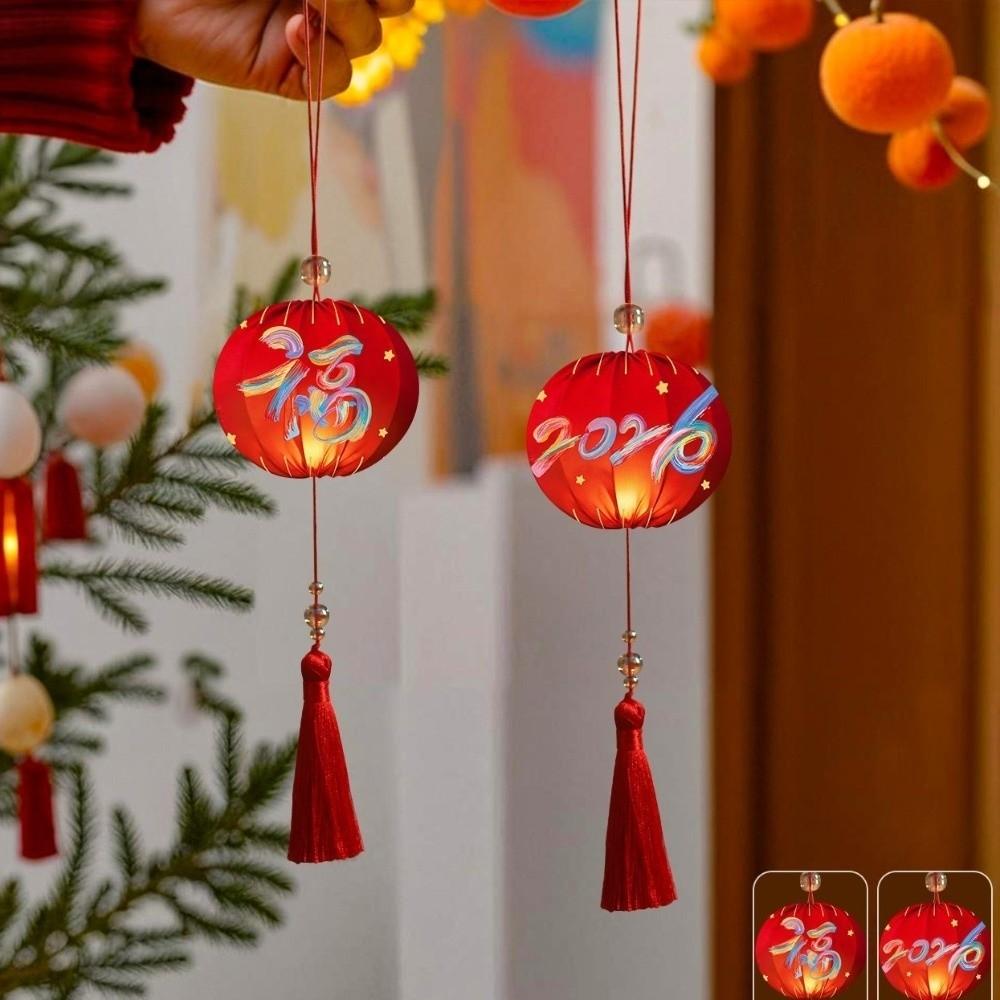 Horse Year 2026 New Year Lanterns Handmade Portable Lanterns Chinese Hanging Lanterns Party Decor