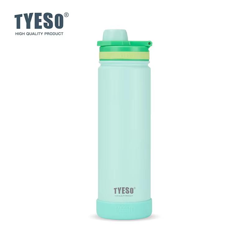 TYESO 750ML Portable Sports Cold Water Bottle with Non-slip Thick Sleeve Leakproof Outdoor Drinking Cup for Daily Use