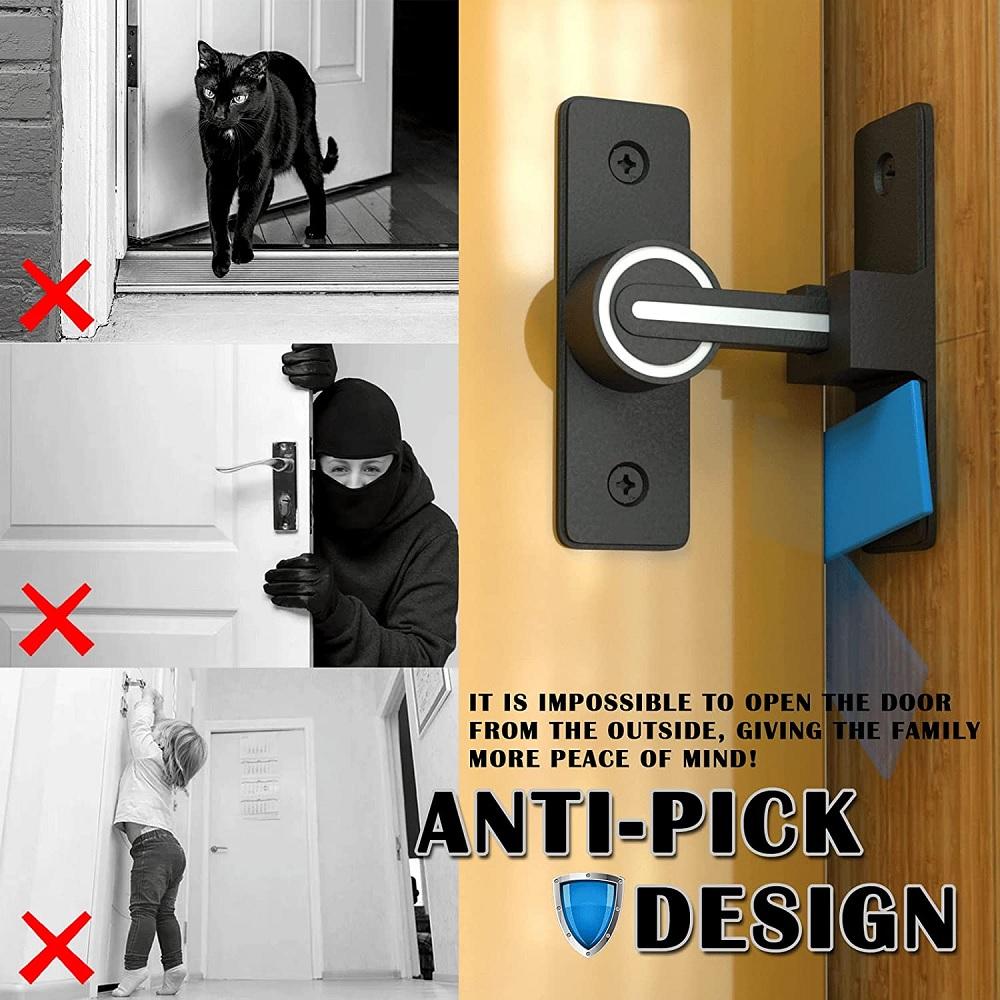 

New Barn Door Lock Heavy Duty Sliding Barn Door Latch Lock 90 Degree Gate Latch