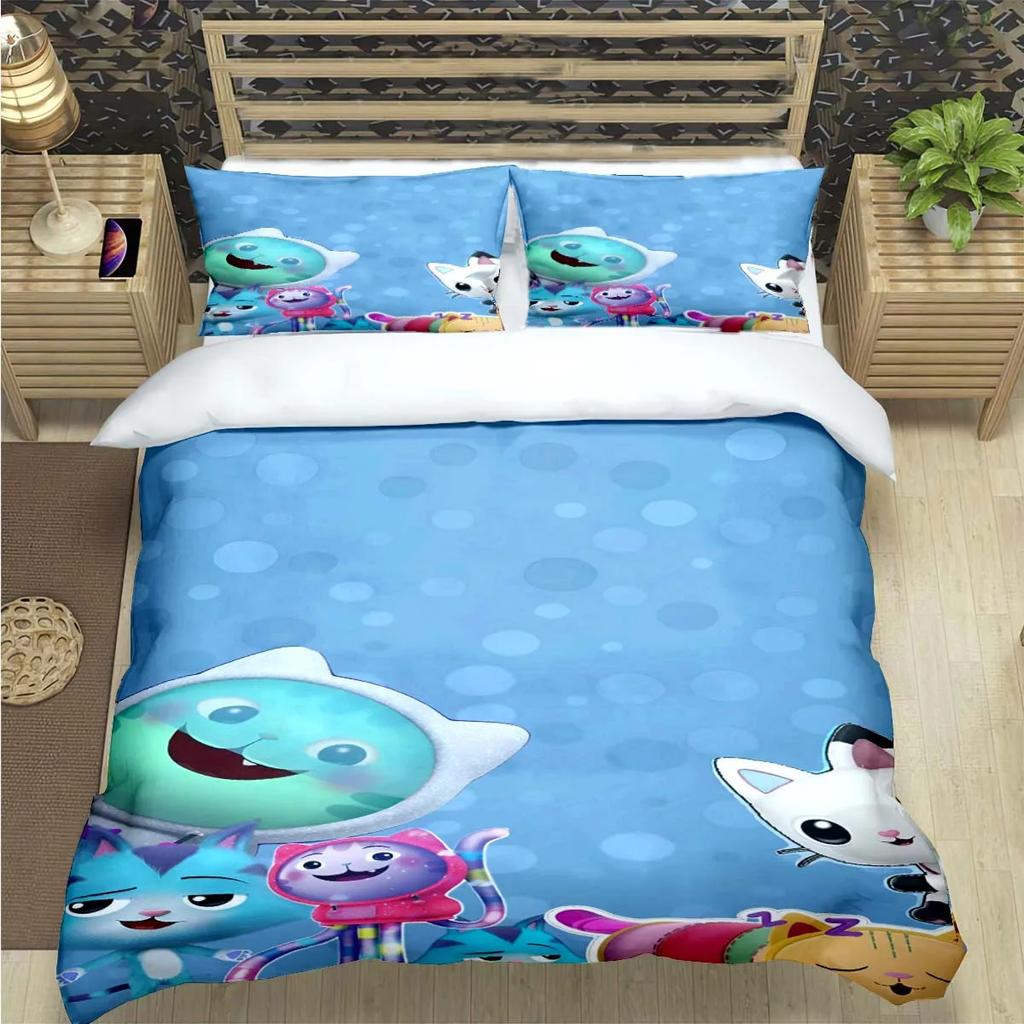 Moda Cartone Animato Carino G-Gabby Case delle Bambole Stampa Set Biancheria da Letto Copripiumino Piumone Letto Giovani Bambini Ragazza Ragazzi Regalo Lusso