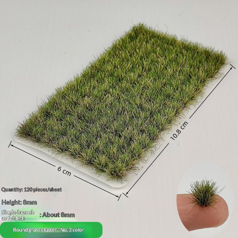 120Pcs/Box Miniature Vegetation Materials Diy Railway Sand Table Lawn Layout Kit 8Mm Grass Cluster Scene Model Diorama Accessory