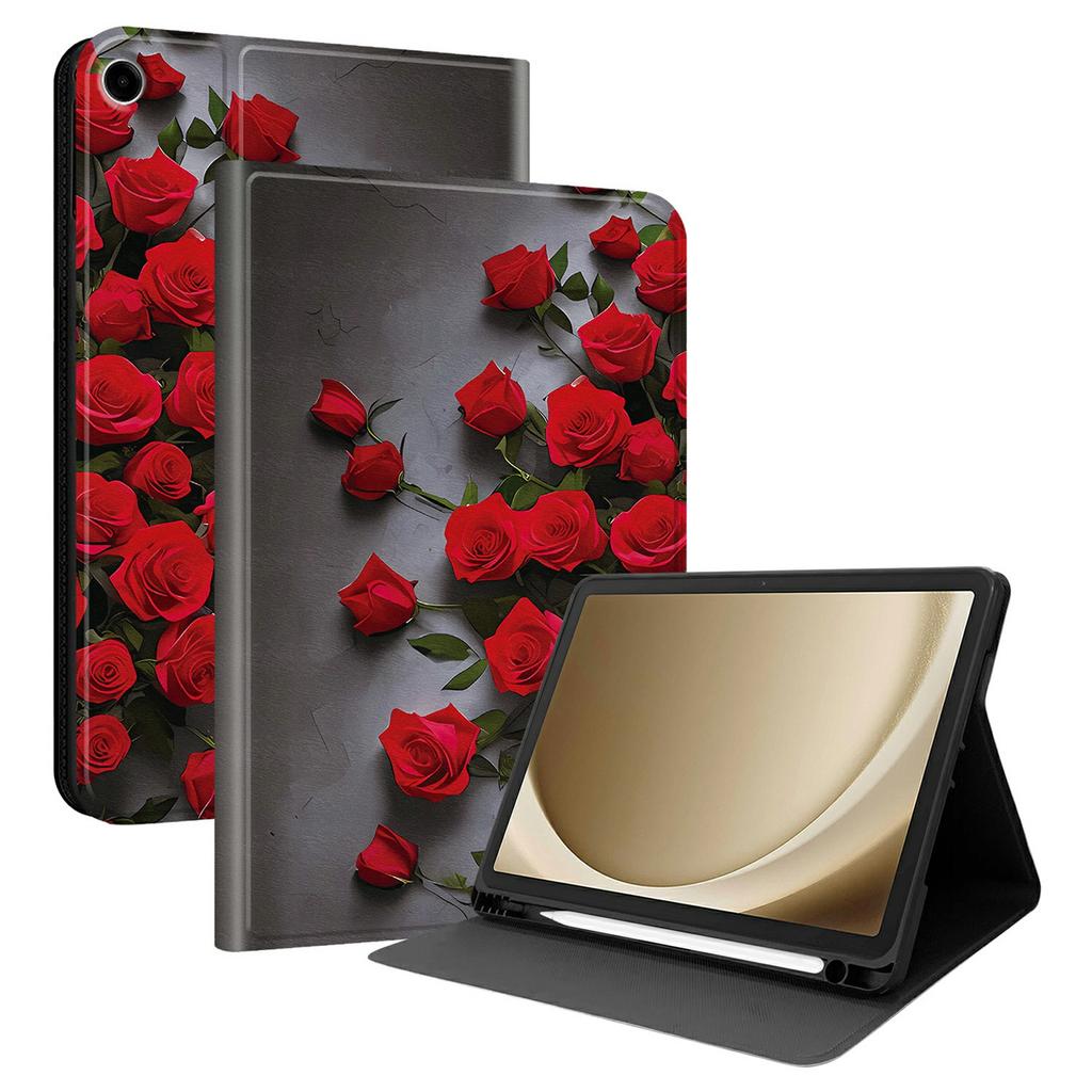 PU Leather Case For Samsung Galaxy Tab A11+ / Tab A9+ Pattern Print Tablet Cover Stand with Pen Slot (Stylus Not Included)
