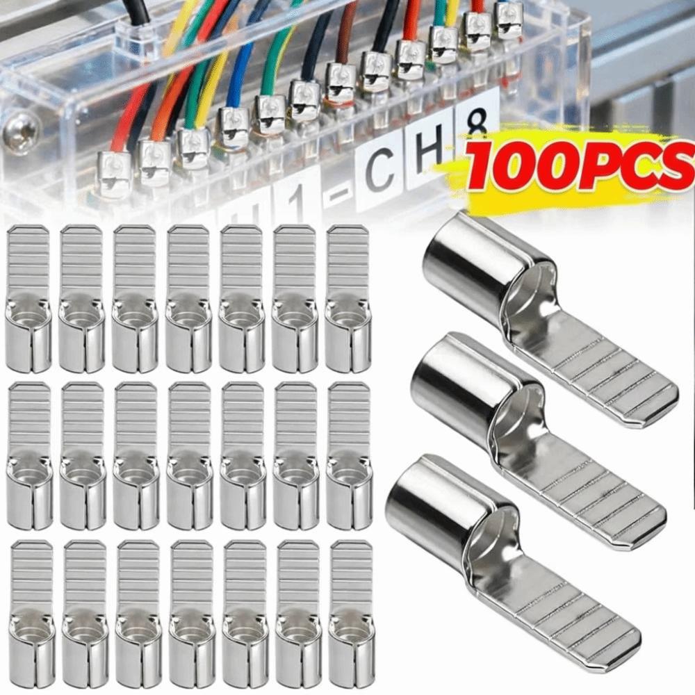 100 PCS Not Easily Oxidized C45 Pin Terminal Clamp Firmly Lug Insert Crimp Terminal  Lighting System