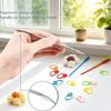 Stainless Steel Knitting Needle 100cm Long With Stitching Markers Great For Handcraft