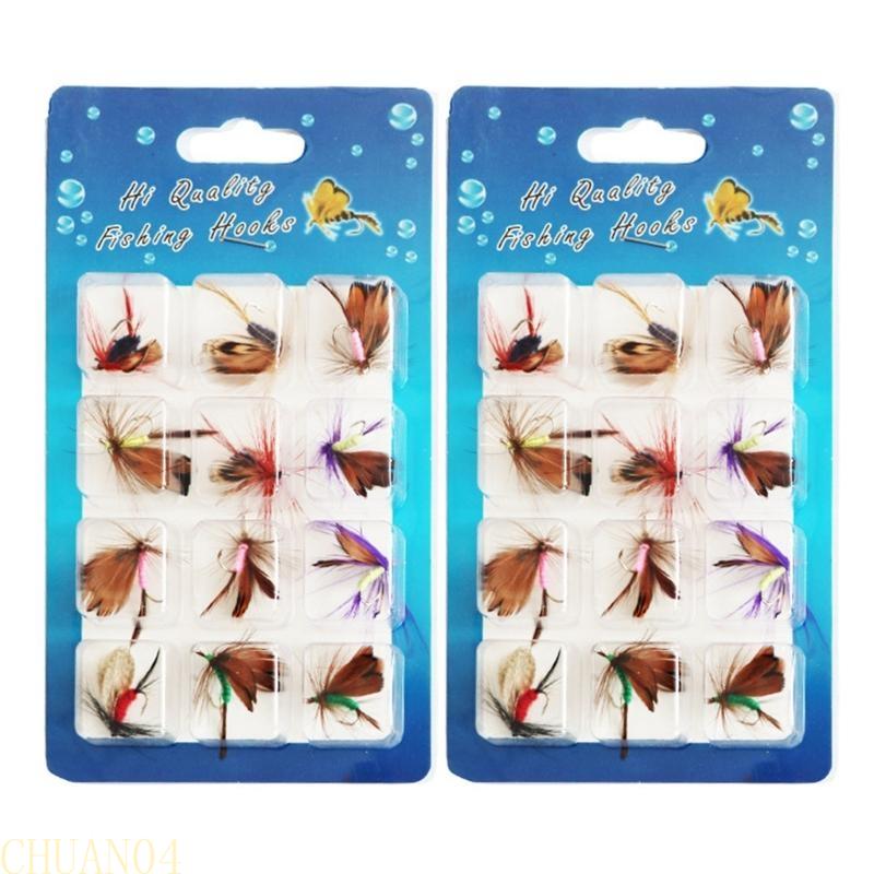 A1A2 Fishing Fly Fishing Fly Kits Fly Fishing Lures Fish Salmon Trout Fly Wet/Dry Fishing Feather Baits Fishing Tackle
