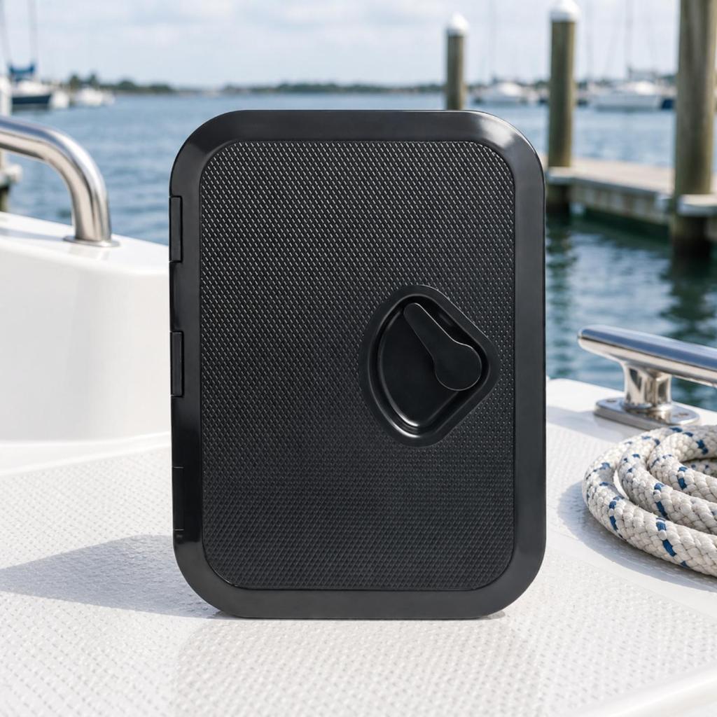 Rectangular Marine Door Cover NonSlip Boat Deck Textured 270 375MM White