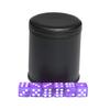 Leatherette Dice Cup with Felt Backing, Quiet Shaker for Yahtzee, Farkle, Liars Dice, and Board Games