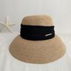 Hat Women's Summer Sunscreen Sun Hat Fisherman Straw Hat Bowler Hat Seaside Beach Hat Travel Breathable