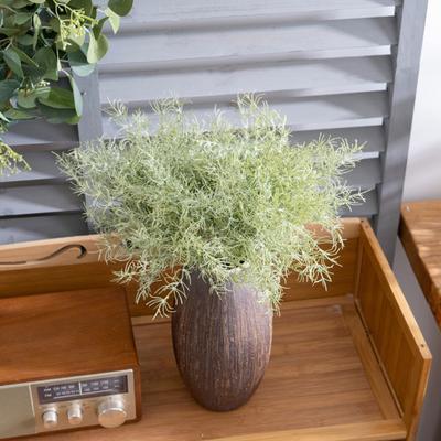 2 Pcs Artificial Green Grass Stems Realistic Fake Greenery Branch for DIY Vase Floral Arrangement Wedding Party Home Dining Table Centerpiece