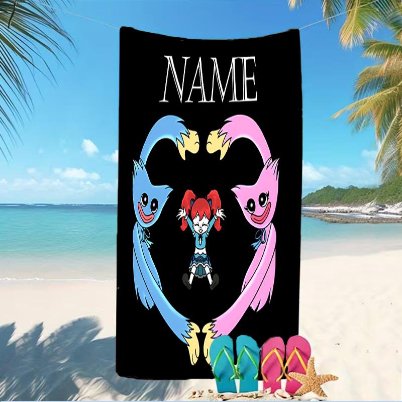 Customizable personalized beach towels Poppy Playtime themed designs.Suitable for the beach, yoga, sports;ideal as beach accessories
