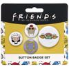 FRIENDS TV Show Set of 4 Monica Button Badges Multi