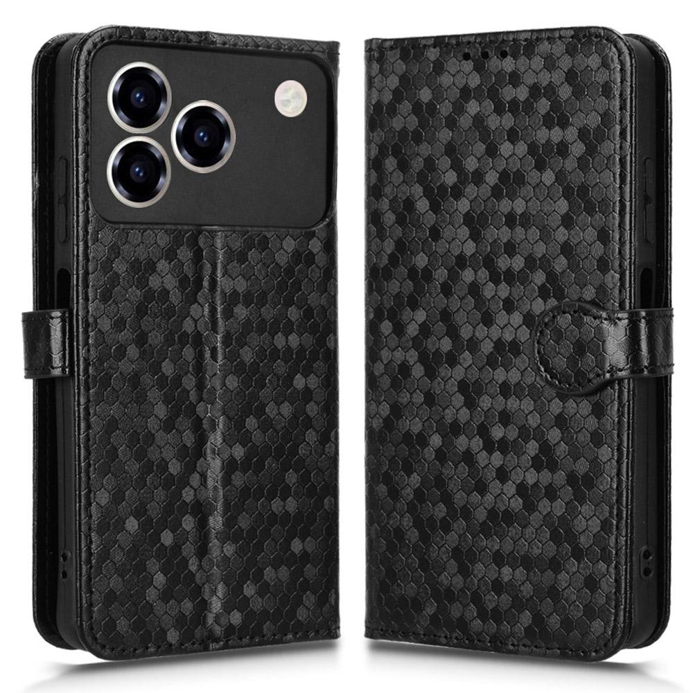 For Infinix Hot 60 Pro+ 4G Case RFID Blocking Imprinted Dog Pattern PU Leather Phone Cover with