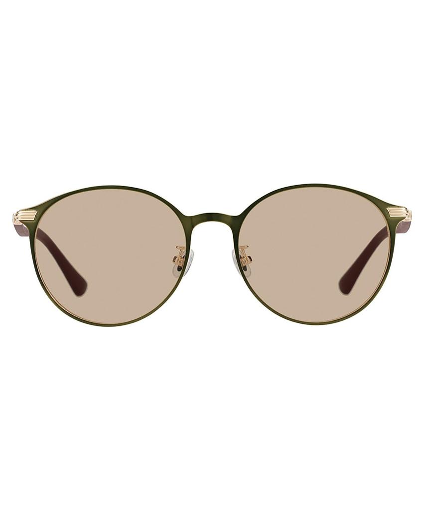 Zoff Suncut UV Cut Sunglasses Rubber Temples Colored Lenses Stylish UV Protection Glasses/100% Boston-Style (Green (Olive) ZY252G10_63F1)