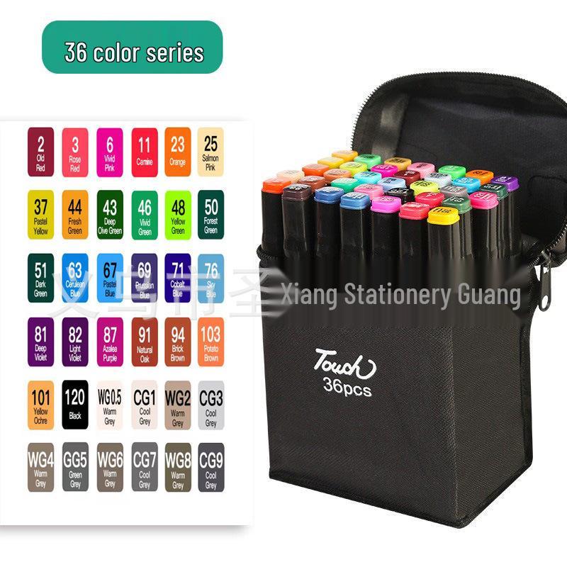 Double-Tip Quick-Drying Watercolor Markers, 48 Colors, Large Capacity for Students