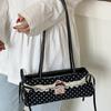 Summer New Portable Shoulder Bag High Value Black and White Polka Dot Small Bag Commuter Fashion Bag Women