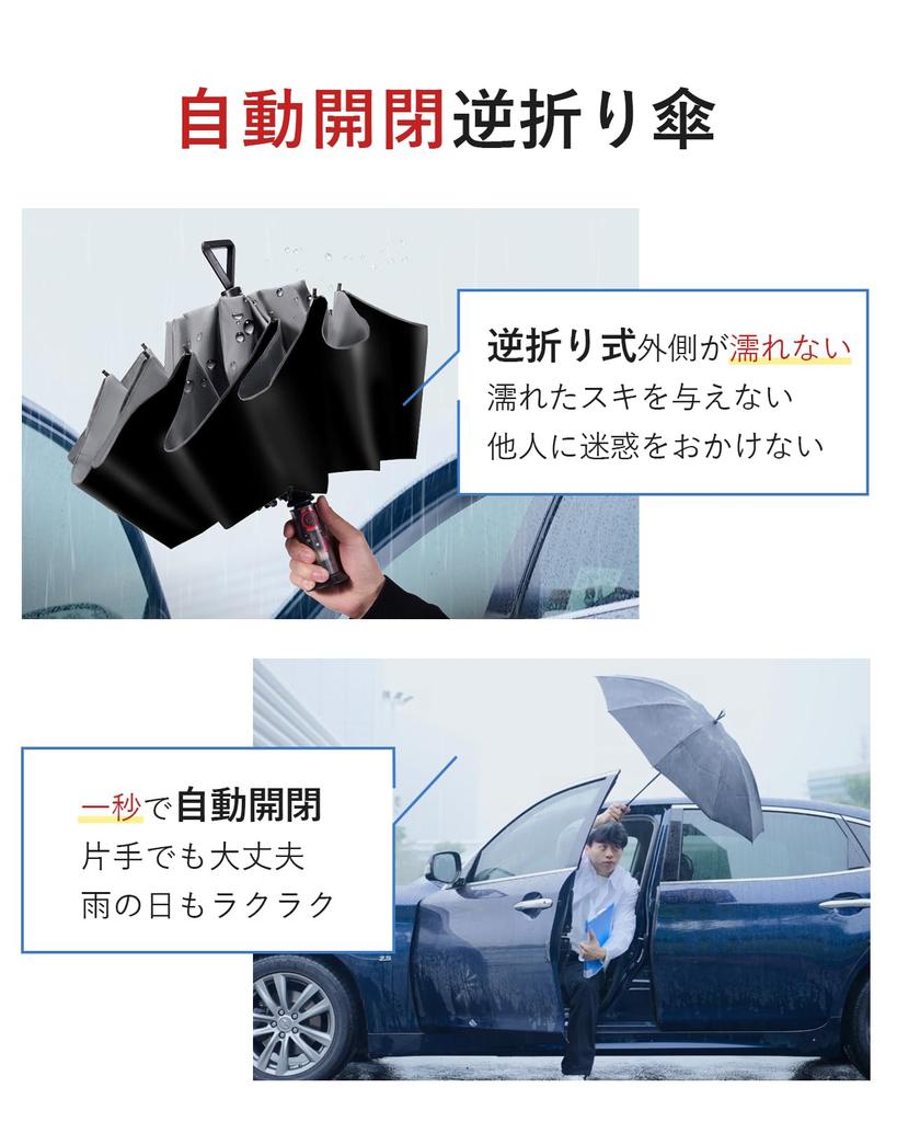 Inverted Folding Automatic Opening and Folding for Both Sunny and Rainy Large Umbrella for Men and Resistant To Strong UV for Heat UV Super Water