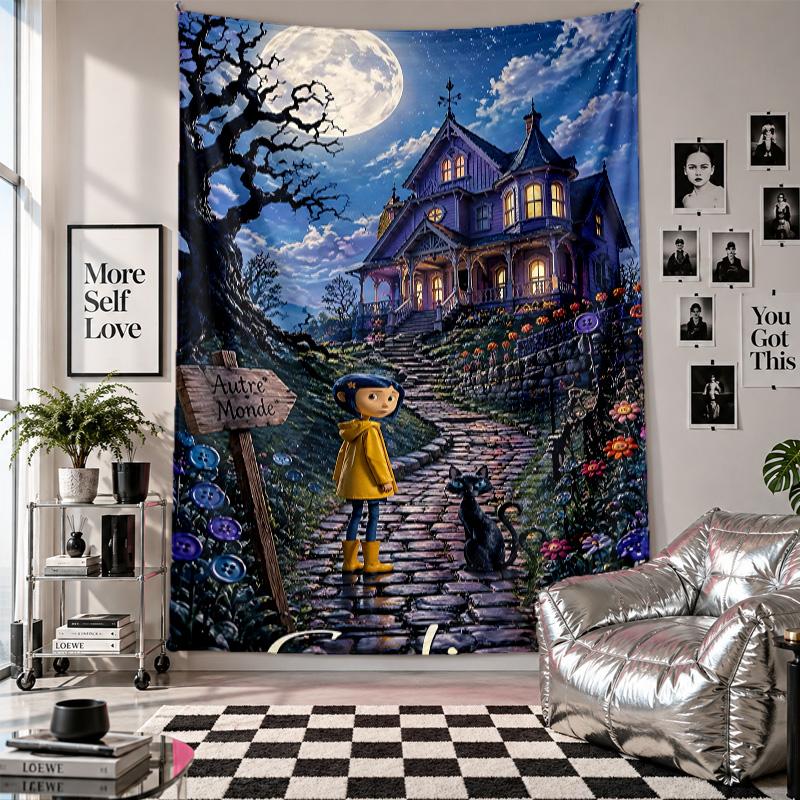 Wall TapestryCoraline Other Mother Art Hanging Cloth Decorative Background Cover for Room Decoration