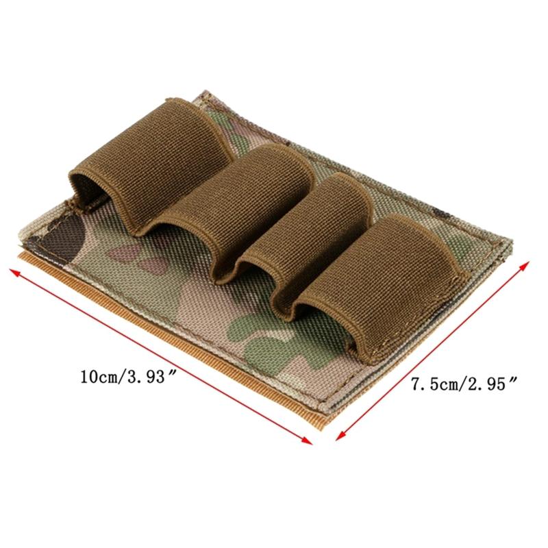 Battery Holder Elastic Storage Bag Hook and Loop Tactical-Bullet for Shell Holder Bag for Flashlight Shotgun Shells