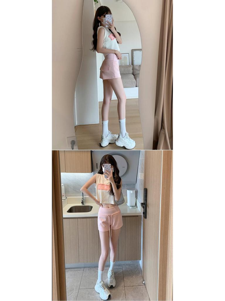 Pantaloncini Sportivi Grigio a Vita Bassa da Donna 2026 - Nuovi Hot Pants Slimming a Vita Alta Primavera/Autunno