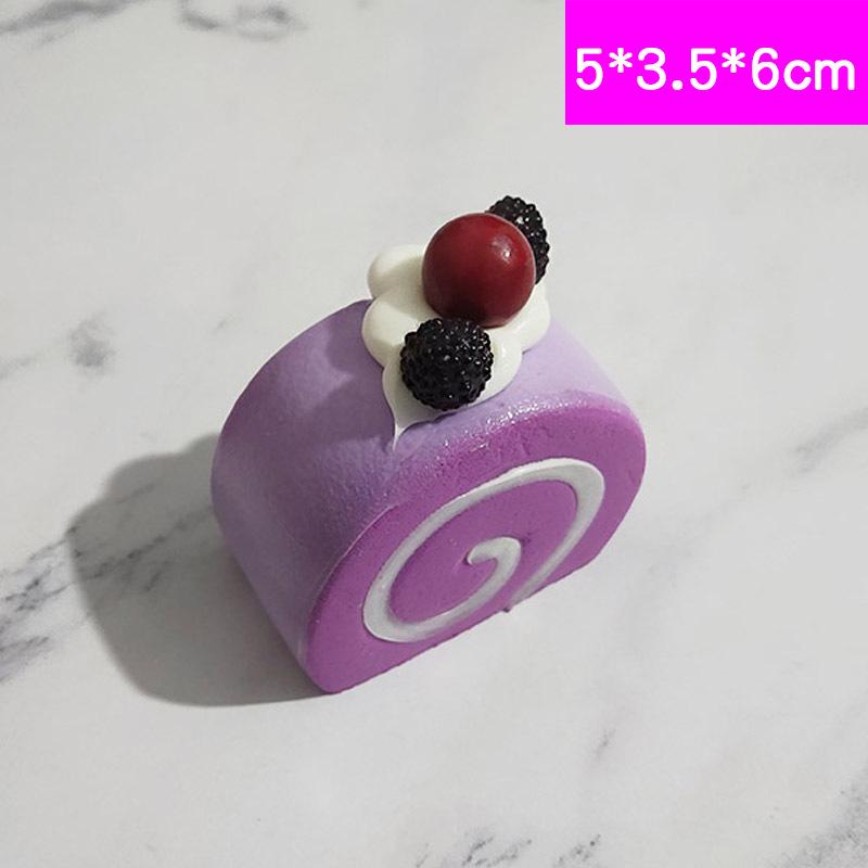 

Fake Fruit Swiss Roll Cake Magnet for Home Decor and Photography Props