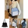 Fashionable Nylon Tote Bag In Black White Green And Blue With Soft Structure