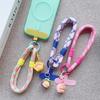 Universal Braided Mobile Phone Lanyard Rope For iPhone 17 ProMax Cartoon Doll Hanging KeyChain Ring Cord with Patch Wrist Strap