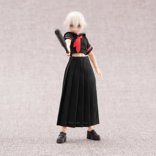 HAMRETHYPPZ Cute Set, Male and Female Clothing 1/12 Scale, Casual Set, Size 1/12 Scale, Dress Up Your Scale Figure with Cute JK Long Skirt, Pleated Sk