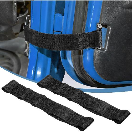 Jeep Door Limiting Straps, 2PCS Heavy Duty Adjustable Door Check Strap Compatible with 1987-2024 Jeep Wrangler JK JL TJ YJ CJ JKU Load 1000 Lb