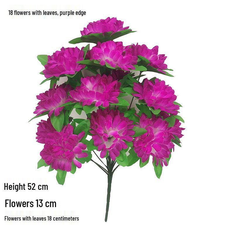 Chrysanthemum Silk Flowers for Qingming Festival Grave Offerings