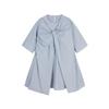 JNBY 2025 Summer A-Line Short-Sleeve Round-Neck Dress