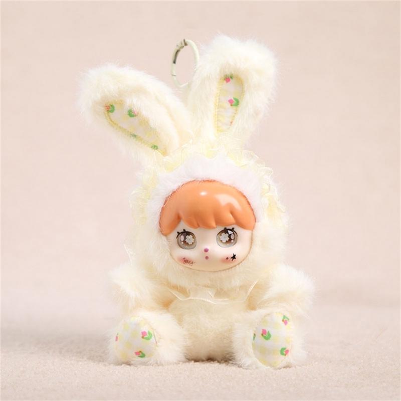 Cute Rabbit Plush Keychain Soft Vinyls Toy With PP Cotton Filling Key Chain For Bags And Car Decors 20cm Height