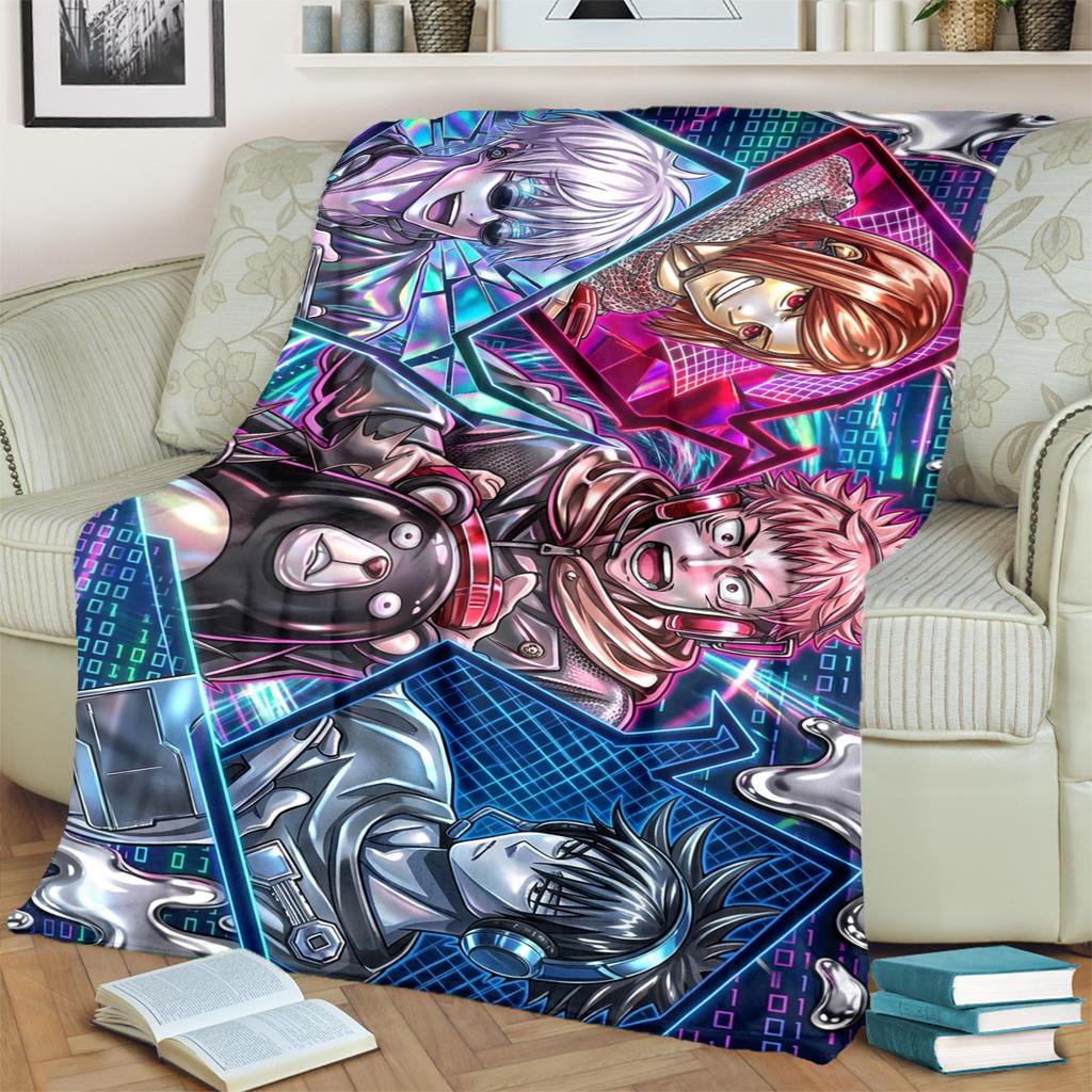 Jujutsu Kaisen Soft Blanket Warm Flannel Print for Bedrooms, Sofas, Beds, Chairs, Picnics, Travel