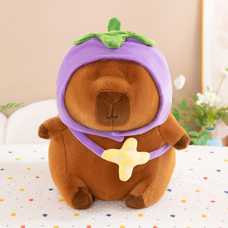 

Eggplant capybara doll ugly cute eggplant turned into kapibara plush toy sleeping pillow 35 cm 0.4kg