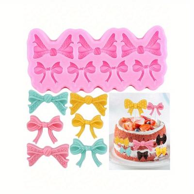 Bow Bowknots Silicone Moulds Chocolate Fondant Mould Cake Decorating Tools Baby Birthday Cupcake Topper Candy Polymer Clay Resin Moulds
