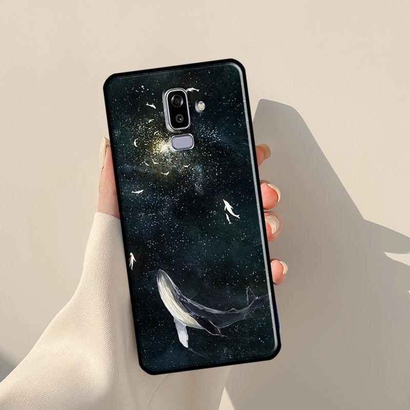 Whale Fish Wave Sea Case For Samsung Galaxy J3 J5 J7 2017 A3 A5 J1 2016 J4 J6 Plus A6 A7 A8 A9 J8 2018 Coque
