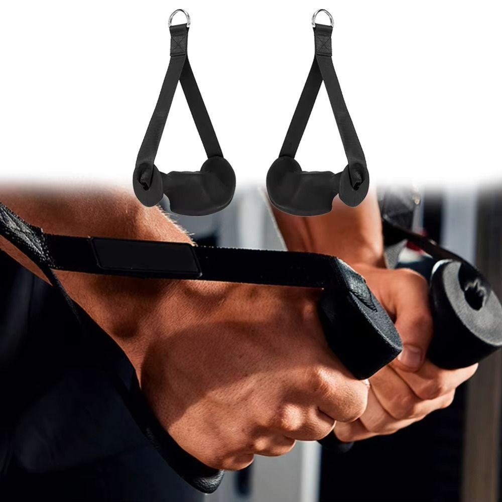 

1 Pair Ergonomic Fitness Pull Rope Anti-Slippery Gym Equipment Pull Rope Gantry Pull Rope Gym чорний