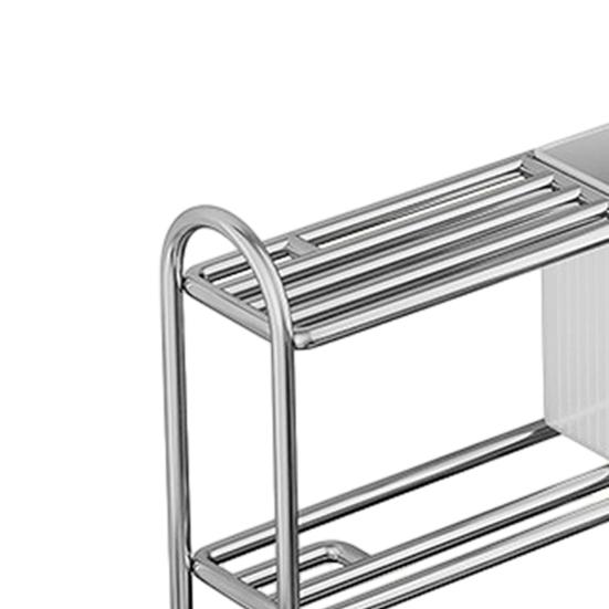 Kitchen Storage Rack And Utensil Drainer Tray Cutter Cutting Board Stand with Anti-Slip