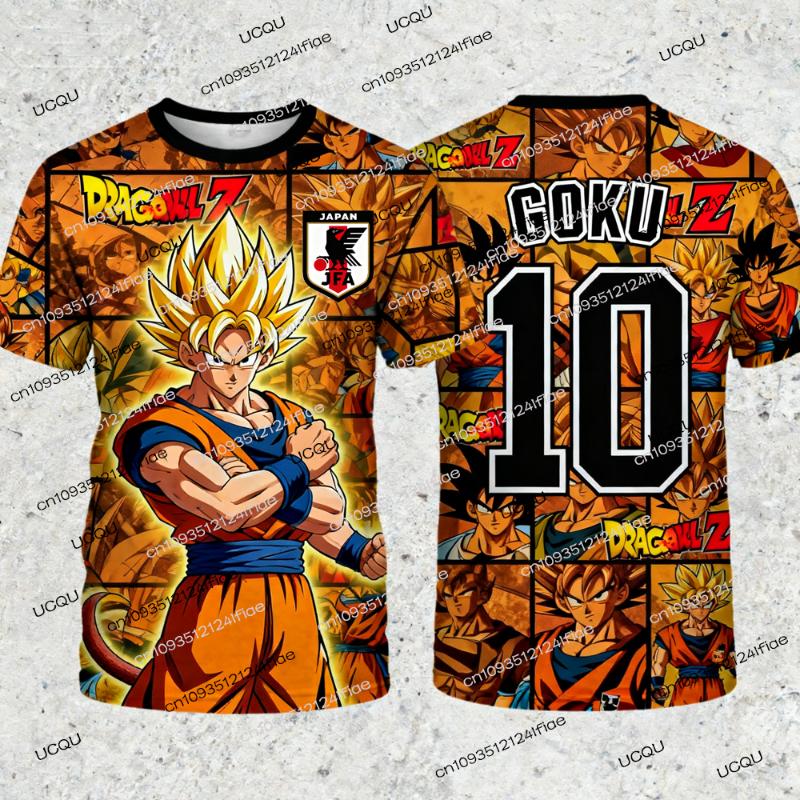 2025 Japanese Dragon Ball Z Goku Football Jersey T-shirt Kids Football Training Wear Adult Men/Women Casual T-shirt Sweatshirts