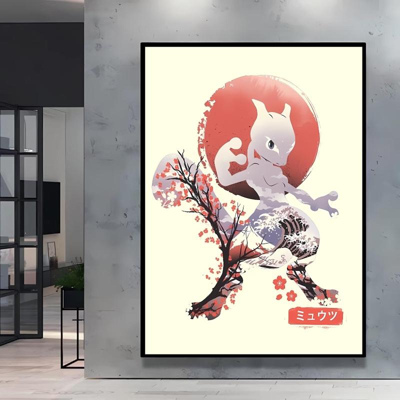 Canvas Artwork Painting Pokemon Pikachu Picture Home Decor Classic Character Images Spray Painting Home Decor Holiday Gift
